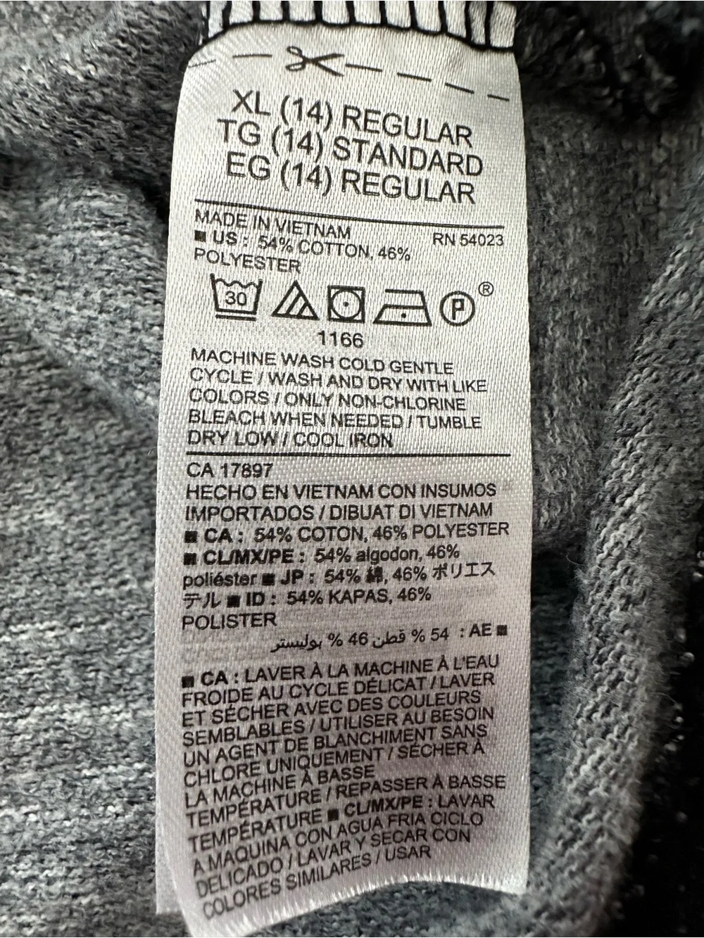 Old Navy WOW Kangaroo Long Sleeve Sweatshirt in Black Size XL 14 Girls